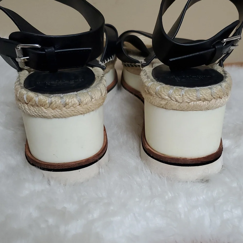 Marc Fisher Raffa Black Wedge Espadrilles Size 11 M